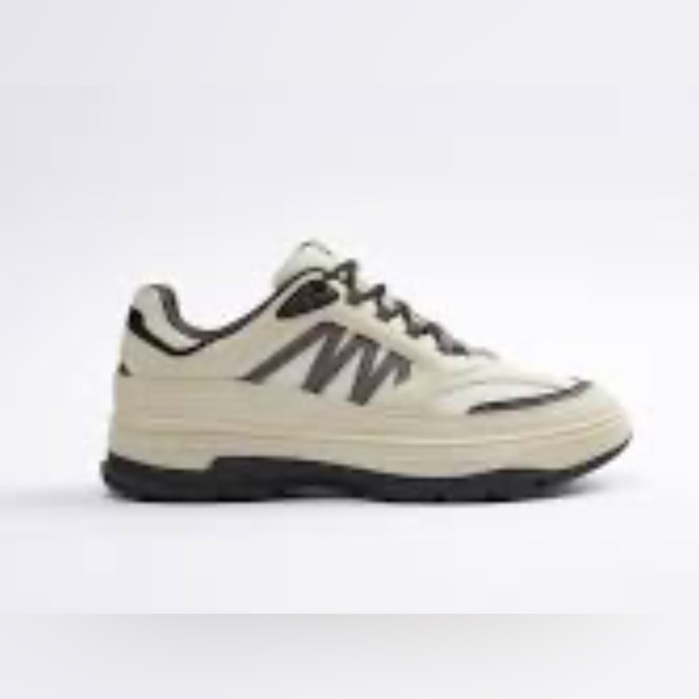 ZARA multi piece thick soled sneaker vegan leather